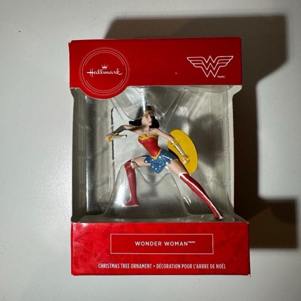 Bundle Of 2 Hallmark Wonder Woman Ornaments.